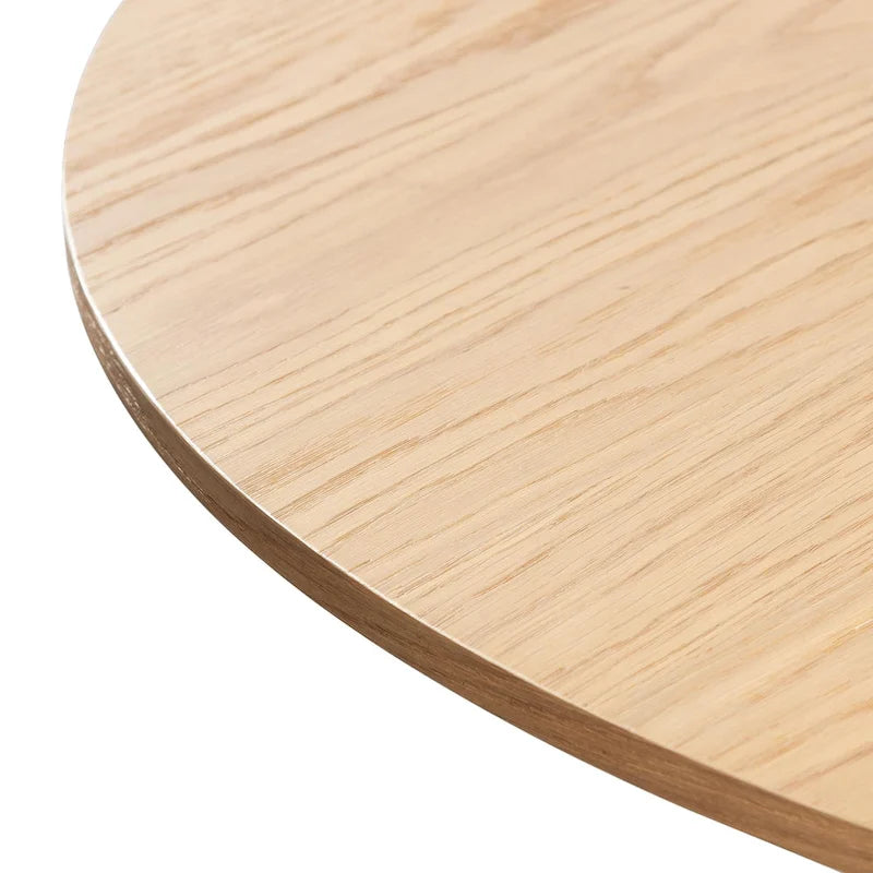 Table de salle à manger ronde – Noir/Bois, 6 places, Style nordique