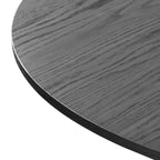 Table de salle à manger ronde – Noir/Bois, 6 places, Style nordique