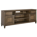 Meuble TV en chêne avec tiroirs et placards
