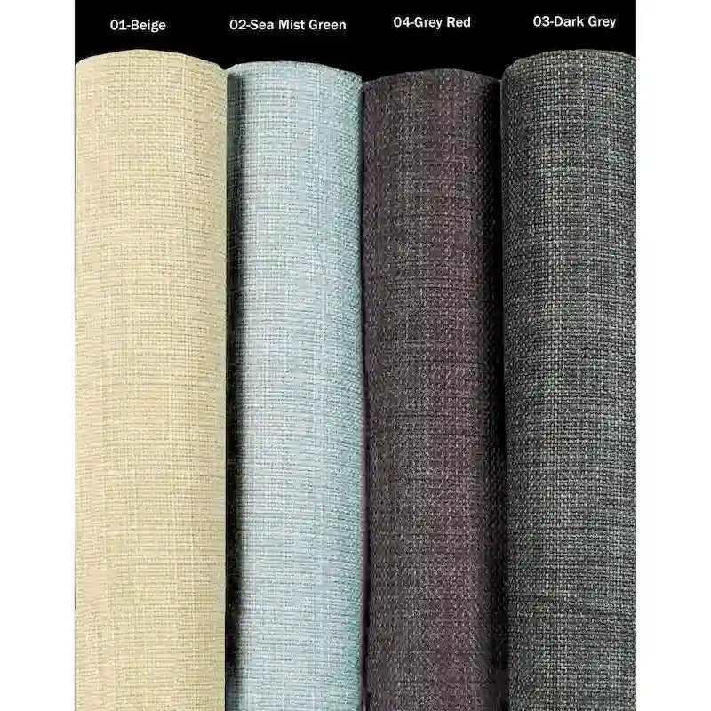 Pouff ottoman carré capitonné beige / vert / gris / gris foncé, 1 personne