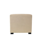 Pouff ottoman carré capitonné beige / vert / gris / gris foncé, 1 personne