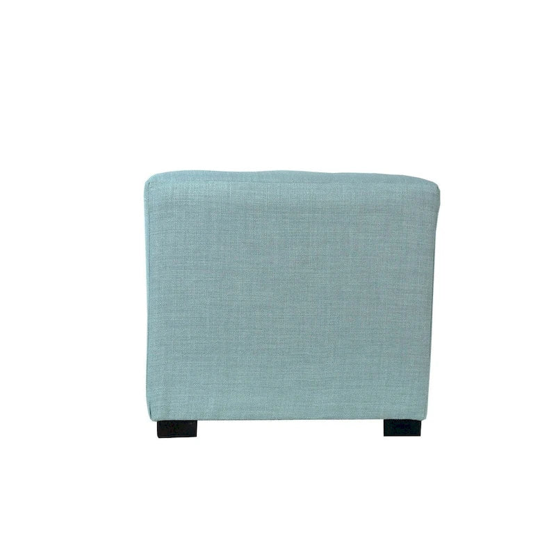 Pouff ottoman carré capitonné beige / vert / gris / gris foncé, 1 personne