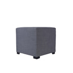 Pouff ottoman carré capitonné beige / vert / gris / gris foncé, 1 personne