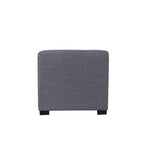 Pouff ottoman carré capitonné beige / vert / gris / gris foncé, 1 personne