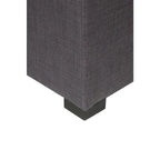Pouff ottoman carré capitonné beige / vert / gris / gris foncé, 1 personne