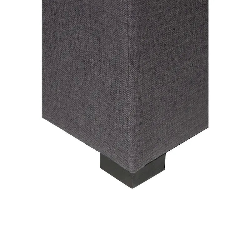 Pouff ottoman carré capitonné beige / vert / gris / gris foncé, 1 personne