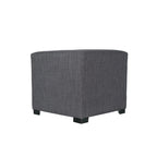 Pouff ottoman carré capitonné beige / vert / gris / gris foncé, 1 personne