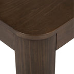 Table basse rectangulaire en pin massif noyer, 137 cm