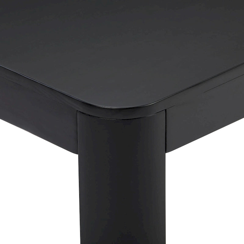 Table basse rectangulaire en pin massif noyer, 137 cm