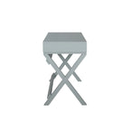 Bureau avec deux tiroirs et piètement en X – Turquoise / Bleu marine / Gris – Pour une personne
