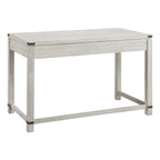 Bureau d'écriture en bois marron/blanc cassé vieilli avec 3 tiroirs