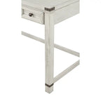 Bureau d'écriture en bois marron/blanc cassé vieilli avec 3 tiroirs