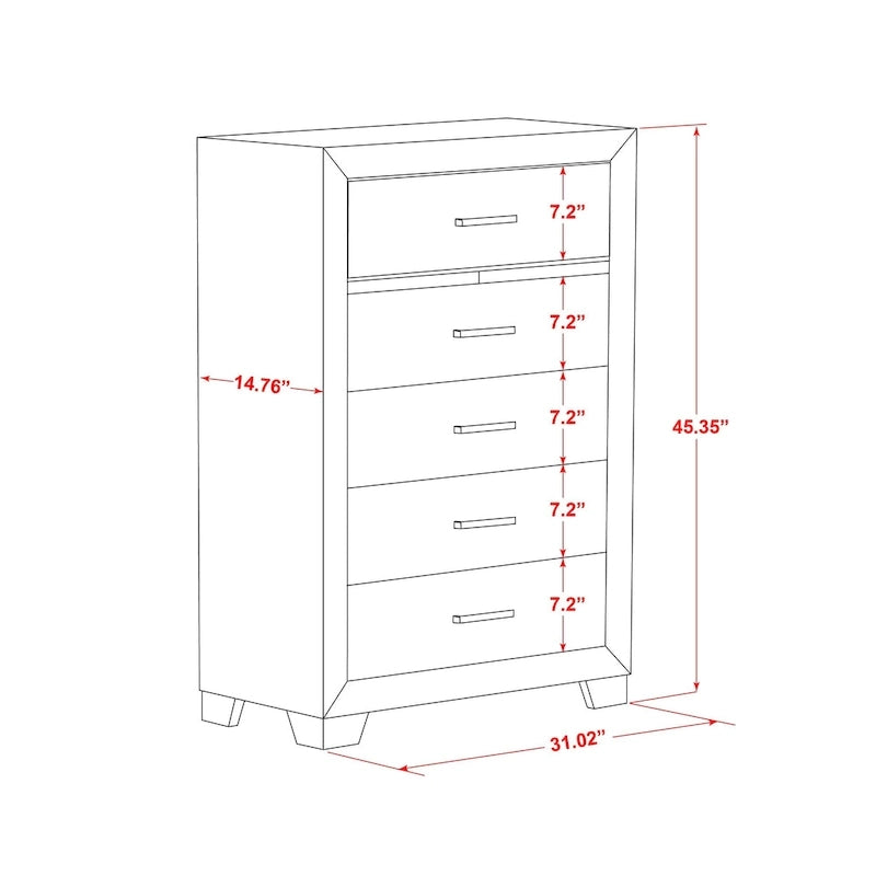 Cadre de lit Queen blanc, bois d'ingénierie, ensemble de chambre à coucher multi-pièces