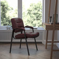 Fauteuil de bureau capitonné en similicuir avec accoudoirs rembourrés – Rouge / Blanc / Marron / Noir, 1 place
