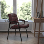 Fauteuil de bureau capitonné en similicuir avec accoudoirs rembourrés – Rouge / Blanc / Marron / Noir, 1 place