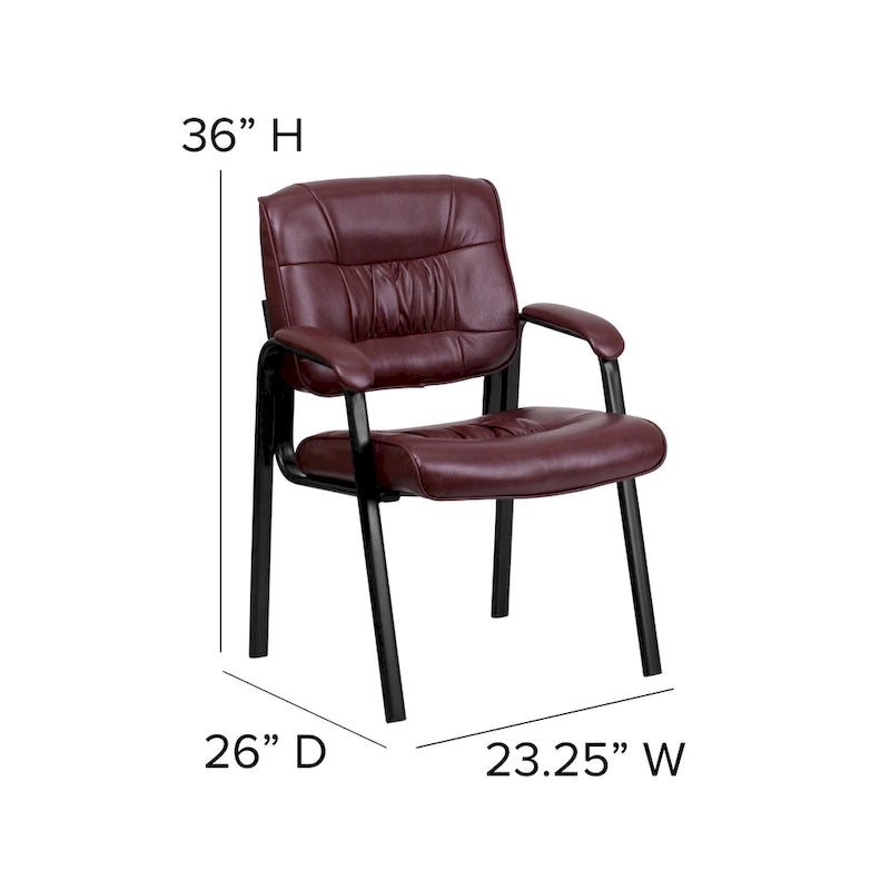 Fauteuil de bureau capitonné en similicuir avec accoudoirs rembourrés – Rouge / Blanc / Marron / Noir, 1 place