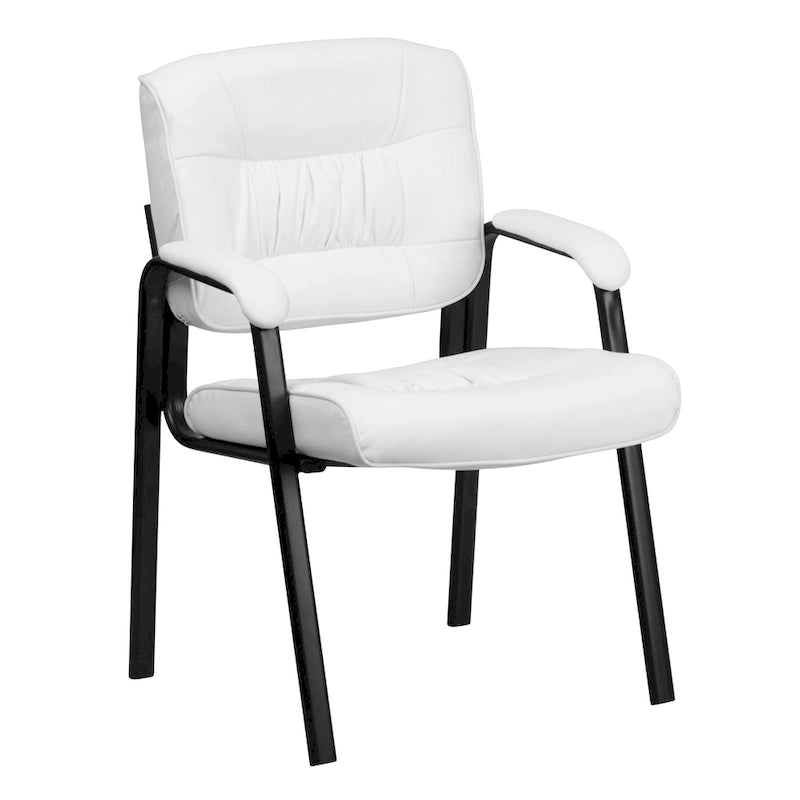 Fauteuil de bureau capitonné en similicuir avec accoudoirs rembourrés – Rouge / Blanc / Marron / Noir, 1 place