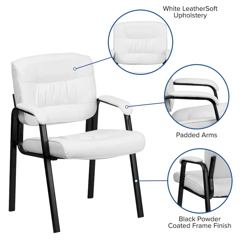 Fauteuil de bureau capitonné en similicuir avec accoudoirs rembourrés – Rouge / Blanc / Marron / Noir, 1 place