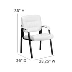Fauteuil de bureau capitonné en similicuir avec accoudoirs rembourrés – Rouge / Blanc / Marron / Noir, 1 place