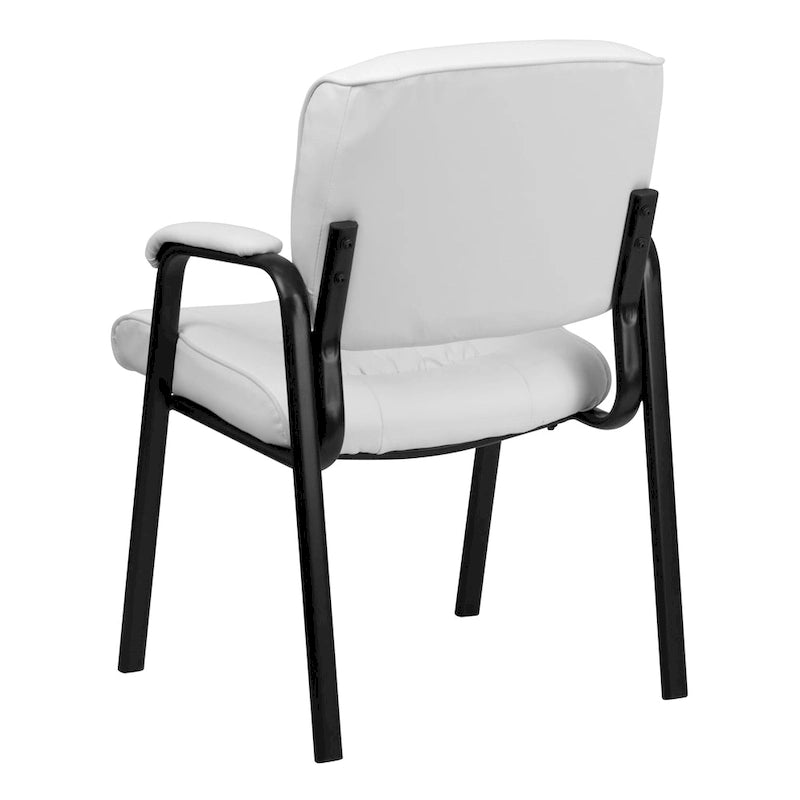 Fauteuil de bureau capitonné en similicuir avec accoudoirs rembourrés – Rouge / Blanc / Marron / Noir, 1 place