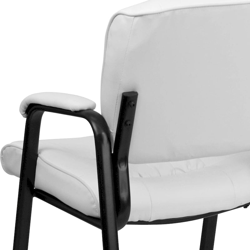 Fauteuil de bureau capitonné en similicuir avec accoudoirs rembourrés – Rouge / Blanc / Marron / Noir, 1 place