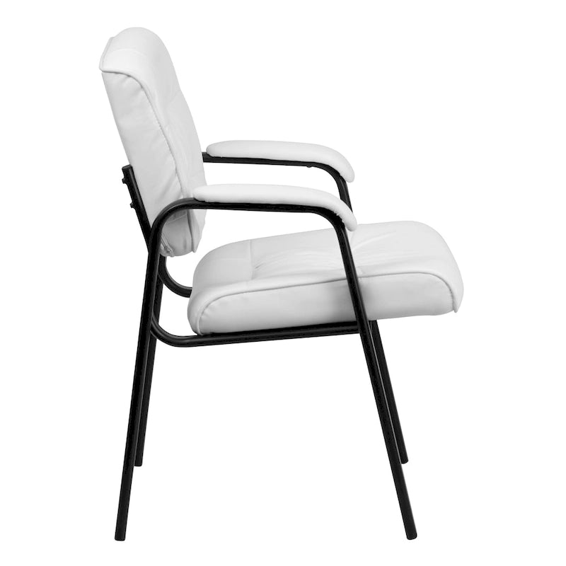Fauteuil de bureau capitonné en similicuir avec accoudoirs rembourrés – Rouge / Blanc / Marron / Noir, 1 place