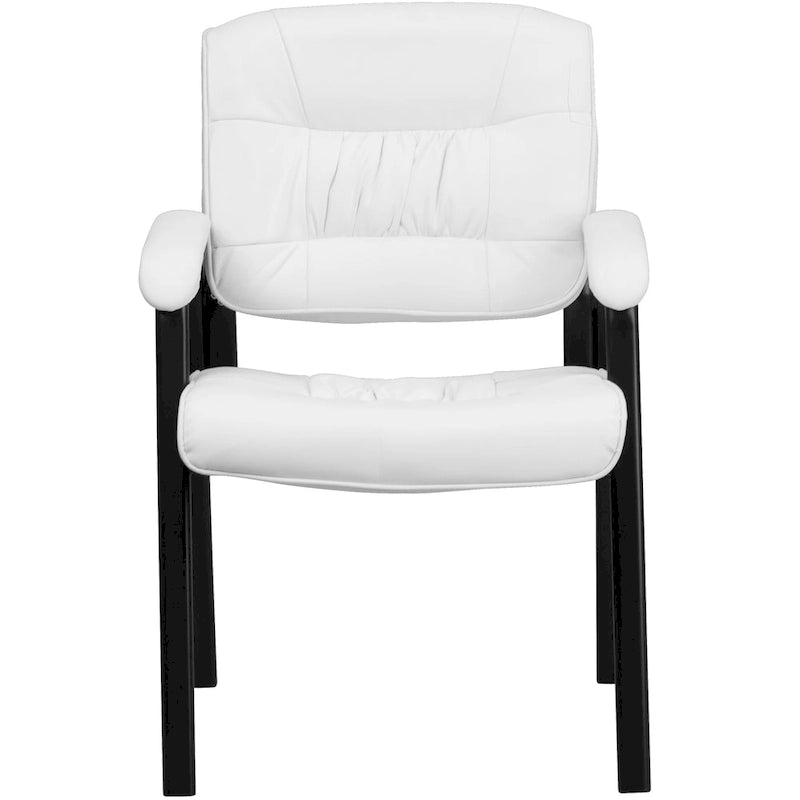 Fauteuil de bureau capitonné en similicuir avec accoudoirs rembourrés – Rouge / Blanc / Marron / Noir, 1 place