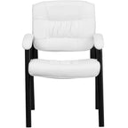 Fauteuil de bureau capitonné en similicuir avec accoudoirs rembourrés – Rouge / Blanc / Marron / Noir, 1 place