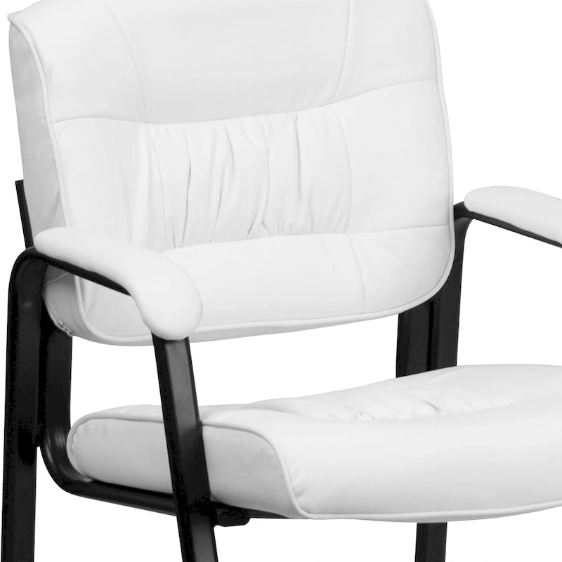 Fauteuil de bureau capitonné en similicuir avec accoudoirs rembourrés – Rouge / Blanc / Marron / Noir, 1 place