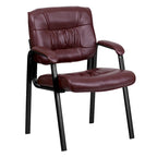 Fauteuil de bureau capitonné en similicuir avec accoudoirs rembourrés – Rouge / Blanc / Marron / Noir, 1 place