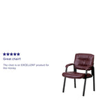 Fauteuil de bureau capitonné en similicuir avec accoudoirs rembourrés – Rouge / Blanc / Marron / Noir, 1 place