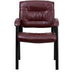 Fauteuil de bureau capitonné en similicuir avec accoudoirs rembourrés – Rouge / Blanc / Marron / Noir, 1 place