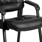 Fauteuil de bureau capitonné en similicuir avec accoudoirs rembourrés – Rouge / Blanc / Marron / Noir, 1 place