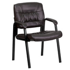 Fauteuil de bureau capitonné en similicuir avec accoudoirs rembourrés – Rouge / Blanc / Marron / Noir, 1 place