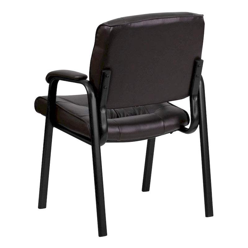 Fauteuil de bureau capitonné en similicuir avec accoudoirs rembourrés – Rouge / Blanc / Marron / Noir, 1 place