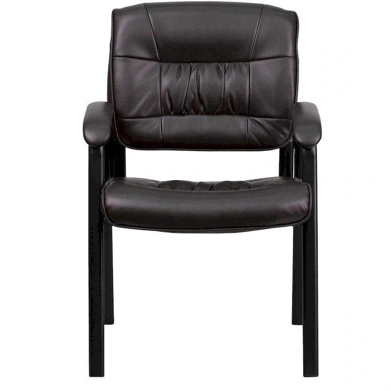 Fauteuil de bureau capitonné en similicuir avec accoudoirs rembourrés – Rouge / Blanc / Marron / Noir, 1 place