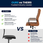 Fauteuil de bureau pivotant à dossier haut en similicuir noir/blanc/gris/marron, piétement chromé/doré/or rose/noir, siège simple