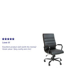 Fauteuil de bureau pivotant à dossier haut en similicuir noir/blanc/gris/marron, piétement chromé/doré/or rose/noir, siège simple