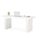 Bureau rectangulaire de 160 cm, naturel/marron, 1 personne