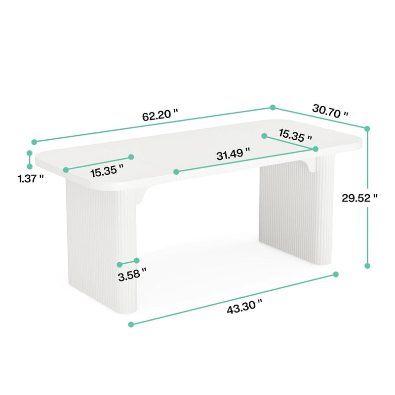 Bureau rectangulaire de 160 cm, naturel/marron, 1 personne