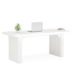 Bureau rectangulaire de 160 cm, naturel/marron, 1 personne