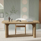 Bureau rectangulaire de 160 cm, naturel/marron, 1 personne