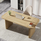 Bureau rectangulaire de 160 cm, naturel/marron, 1 personne