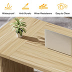 Bureau rectangulaire de 160 cm, naturel/marron, 1 personne