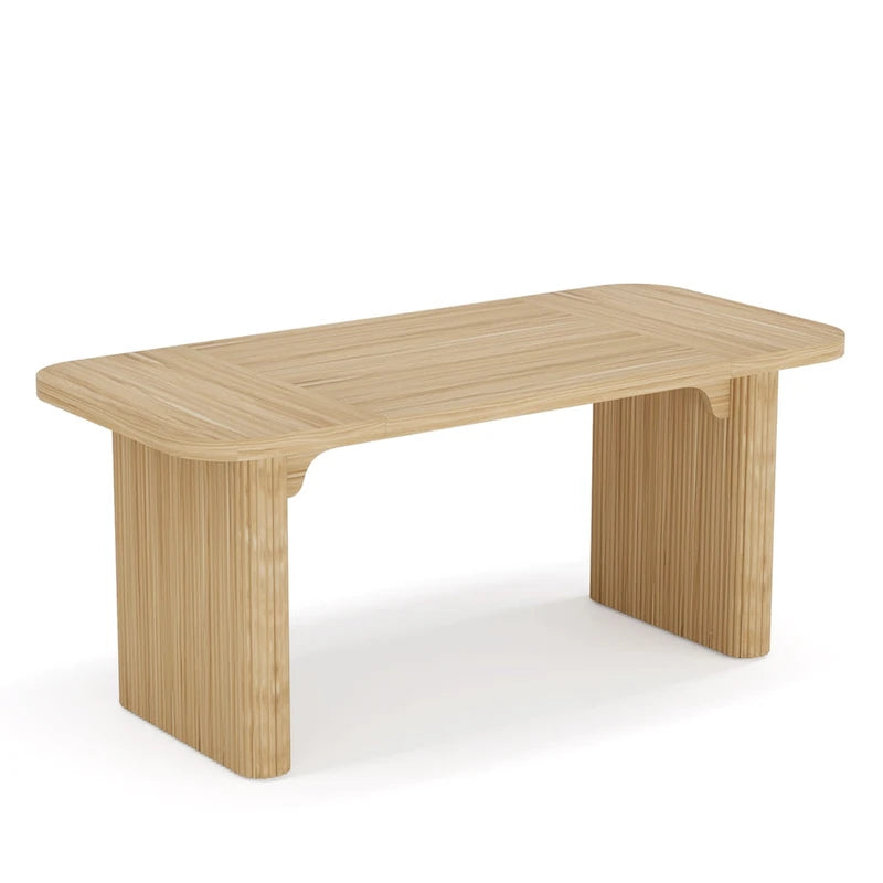 Bureau rectangulaire de 160 cm, naturel/marron, 1 personne