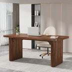 Bureau rectangulaire de 160 cm, naturel/marron, 1 personne