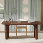 Bureau rectangulaire de 160 cm, naturel/marron, 1 personne