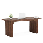 Bureau rectangulaire de 160 cm, naturel/marron, 1 personne