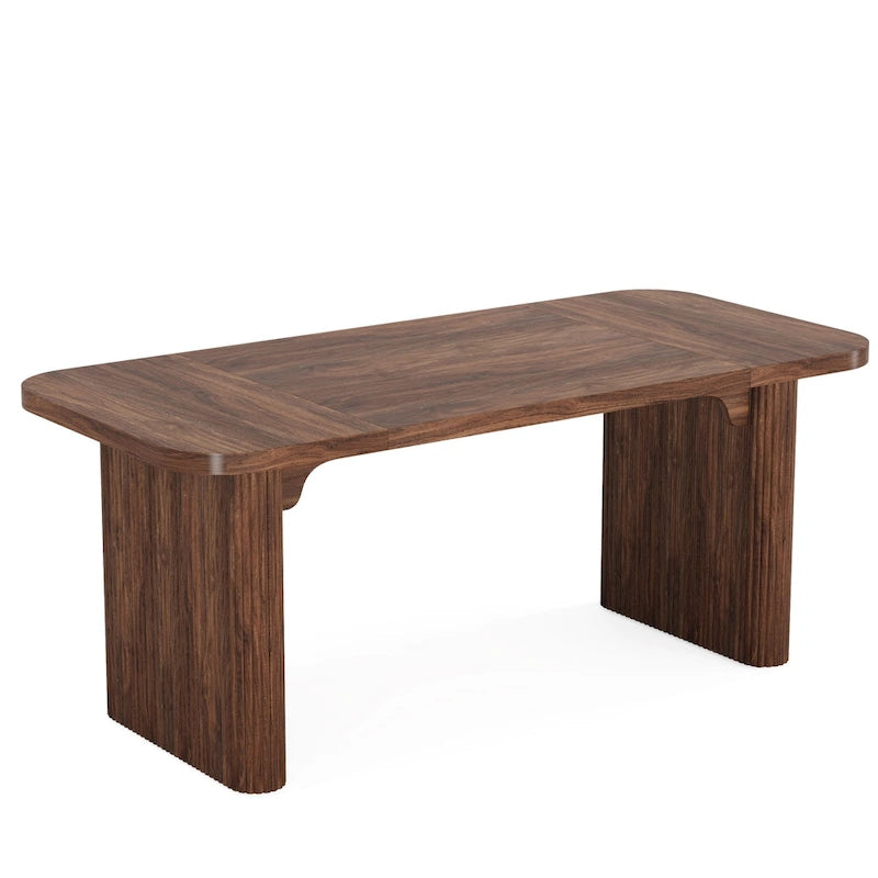 Bureau rectangulaire de 160 cm, naturel/marron, 1 personne