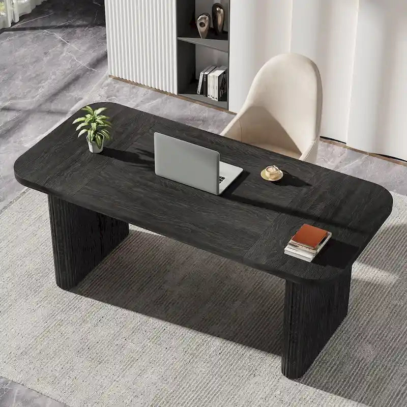 Bureau rectangulaire de 160 cm, naturel/marron, 1 personne